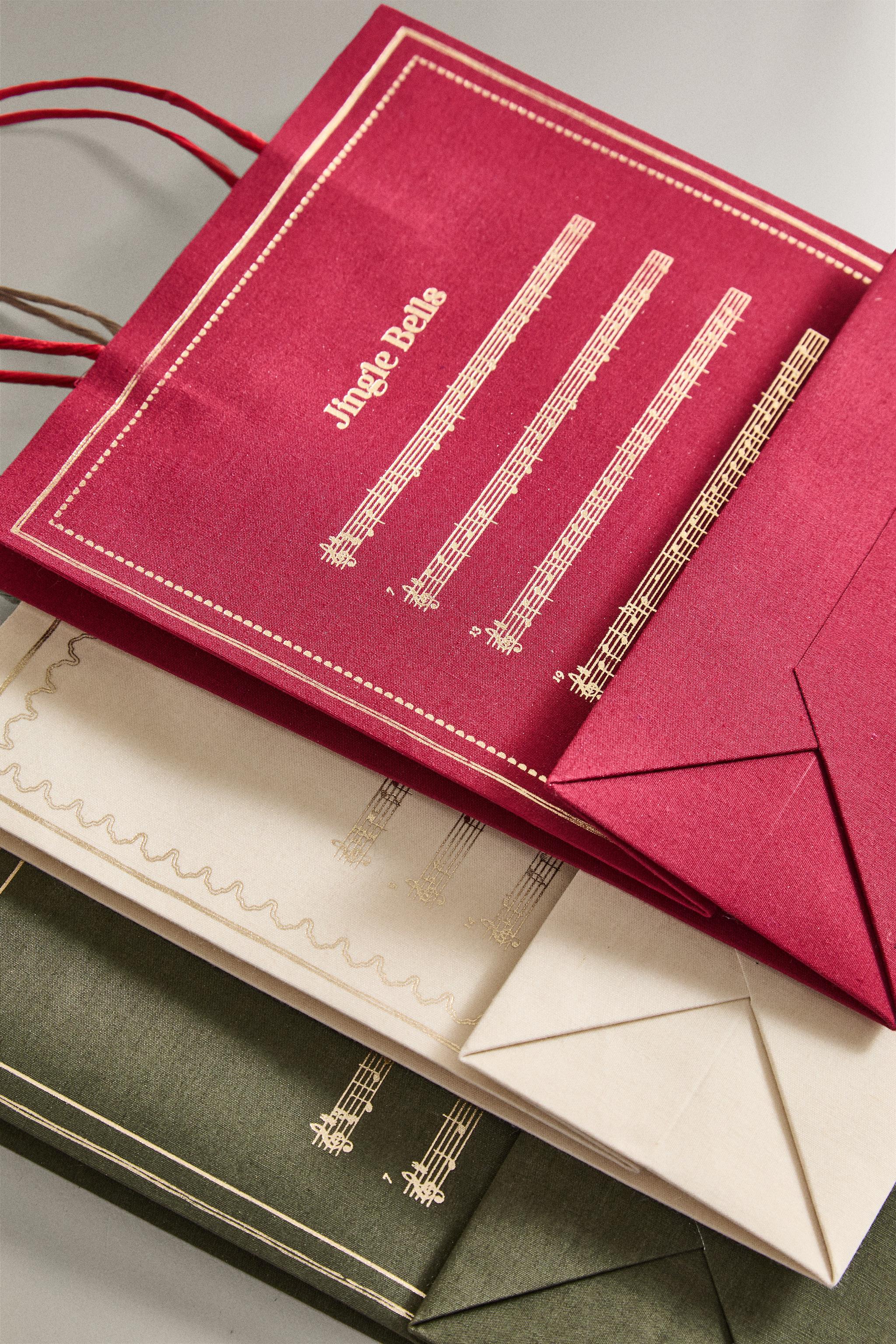 LOT SACS NOTES DE MUSIQUE NOËL (LOT DE 4)